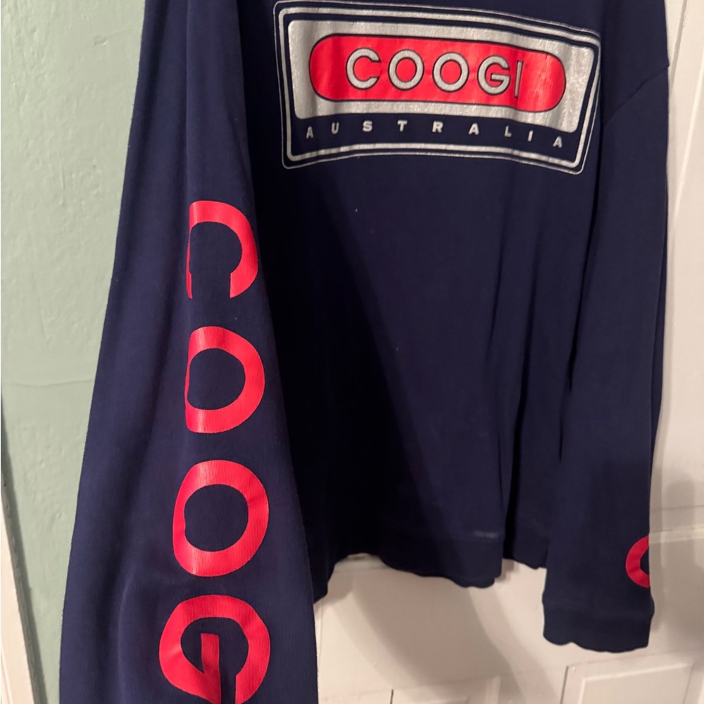 Coogi Australia Navy Sweatshirt with Red Accents